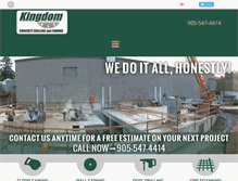 Tablet Screenshot of kingdomconcretedrillingandsawing.com